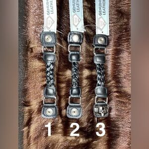 PICK ONE - Motorcyclists Black Leather Braided Keychain / Key fob holder